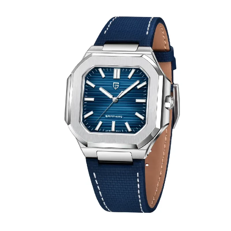 Pagani Design Blue Dial Reactangular Men's Watch- PD-YS019
